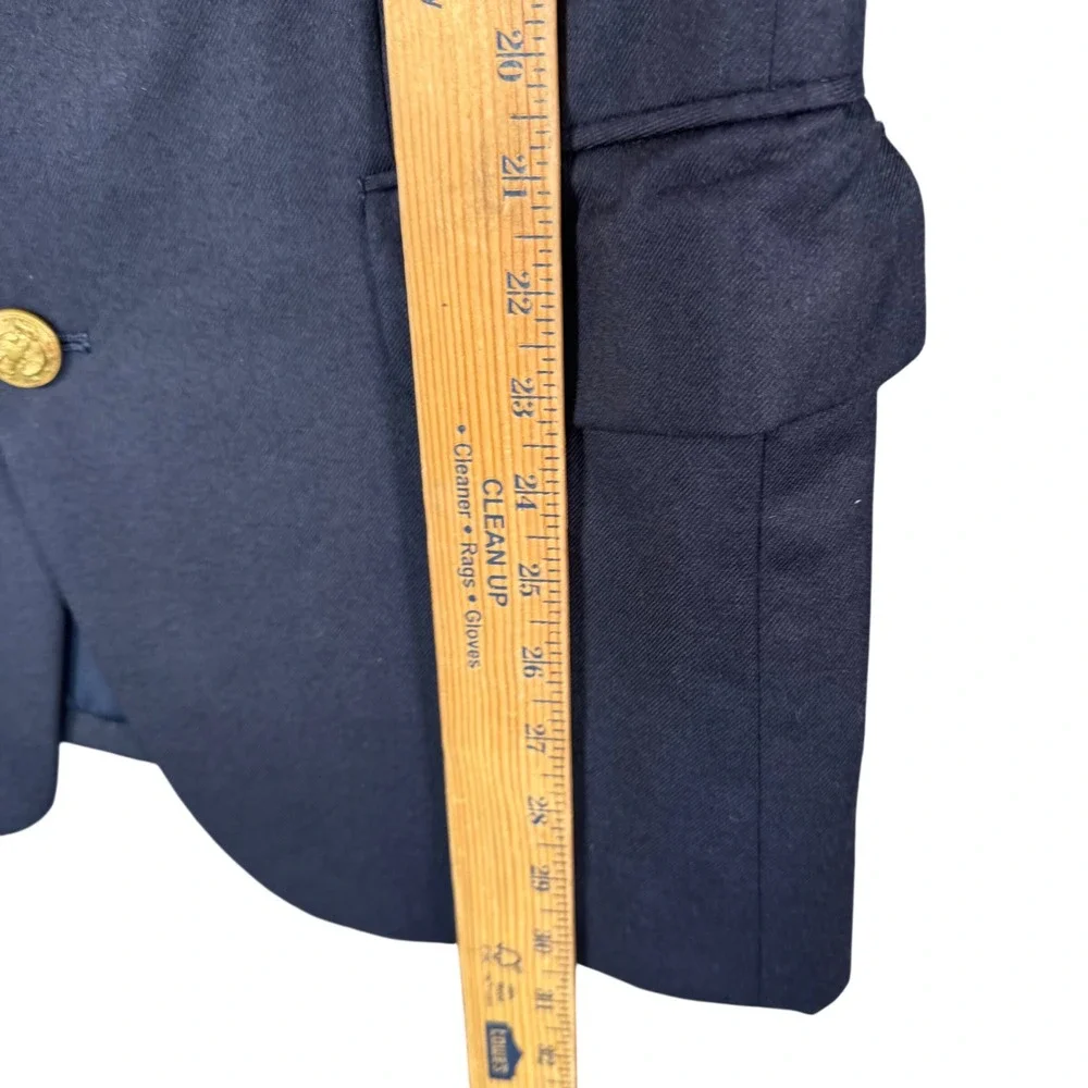 VTG Boston Custom Tailor Navy Blazer Gold Eagle Buttons Classic Heritage Ivy‎